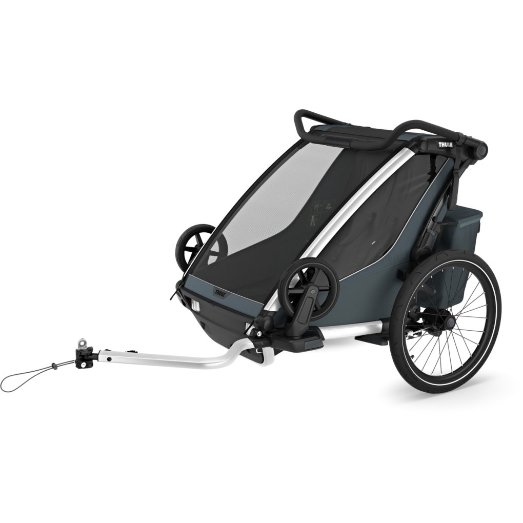 Thule Chariot Cross 2 Double - Bike Trailer for 2 Kids - dark slate