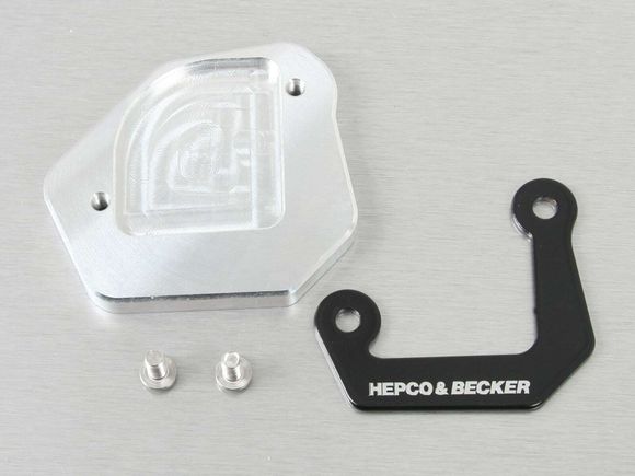 Hepco & Becker side stand extension - black/silverBMW 650 F 650 GS (0218) - 2008 - 2011Ref: Hbe04585A / 4211652 00 91