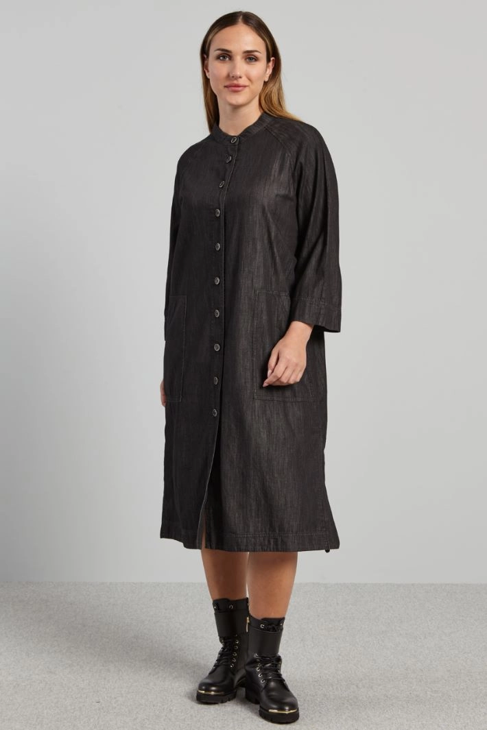 Light denim shirt dress - ANTHRACITE