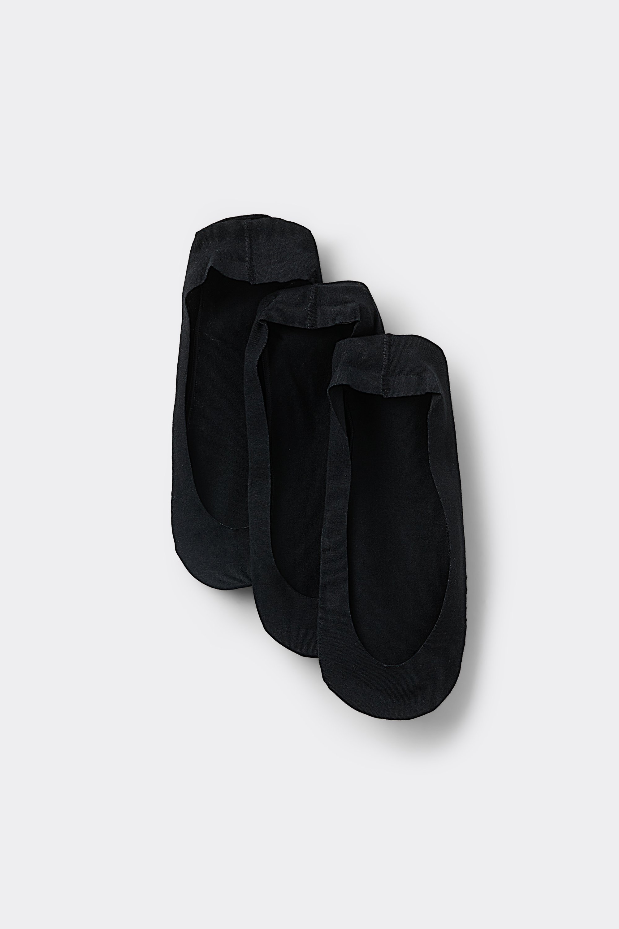 3 Pairs of Low Cut Cotton No-Show Socks