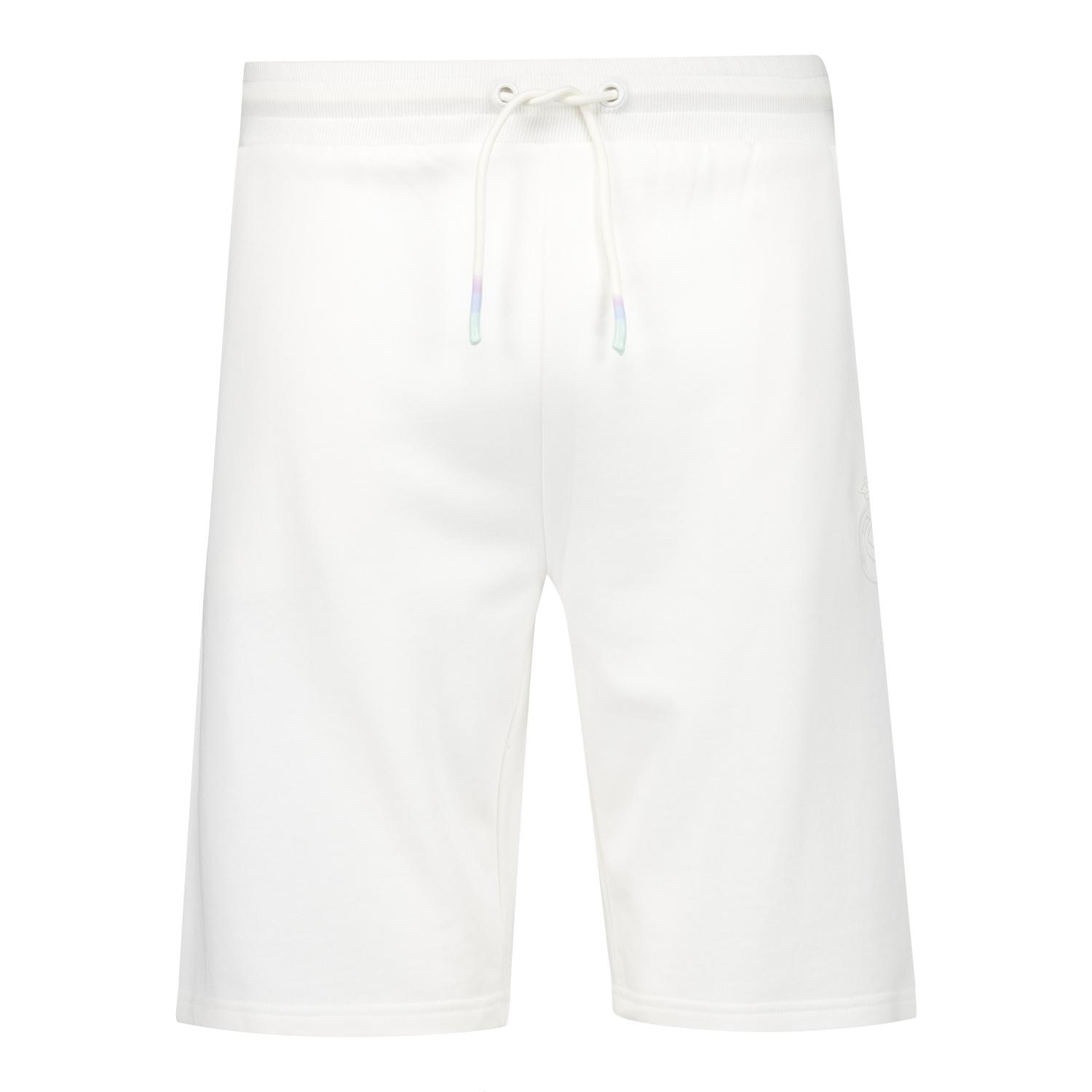 Mens Pastel Sweat Shorts White Real Madrid