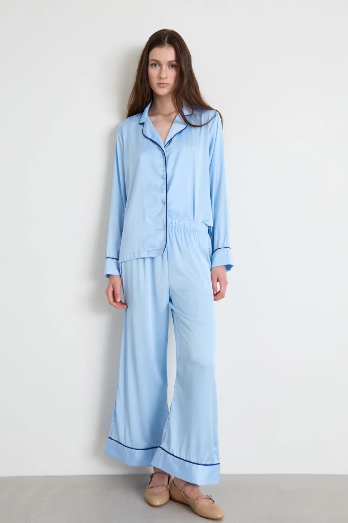 Satin pajamas - LIGHT BLUE
