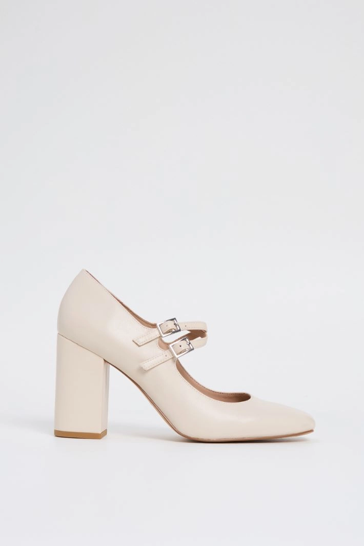 Mary Jane with double strap - IVORY