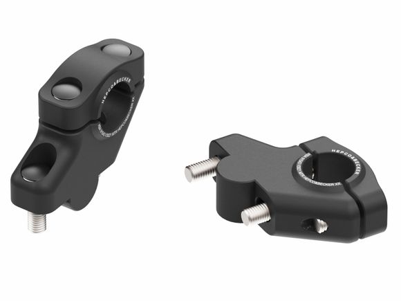 Hepco & Becker handlebar riser with offset 30 mm high and 21 mm back - blackHONDA 250 CRF 250 L RALLY ABS (MD44) - 2017 - 2018Ref: HBE04985A / 42409511 00 01