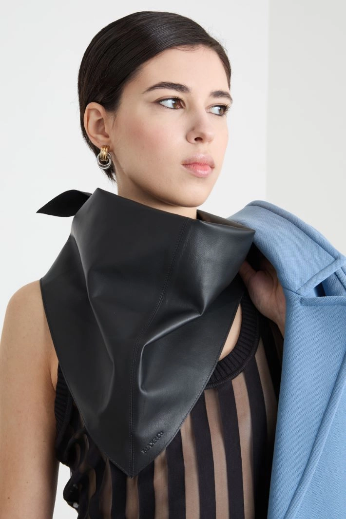 Leather bandana - BLACK