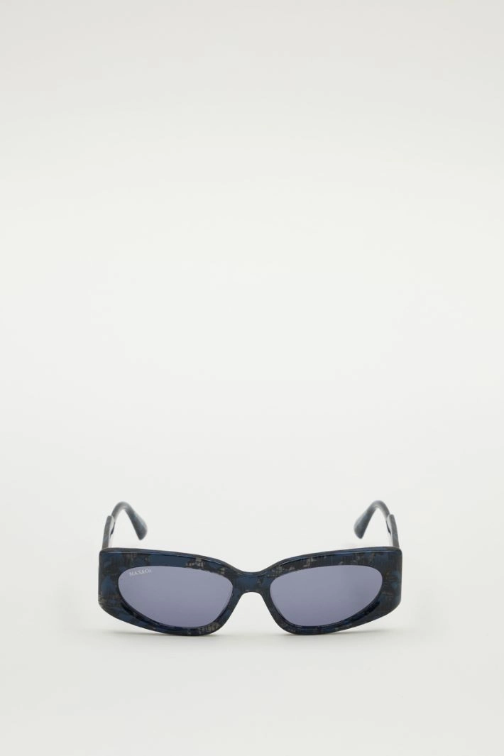 Rectangular acetate sunglasses - BLUE
