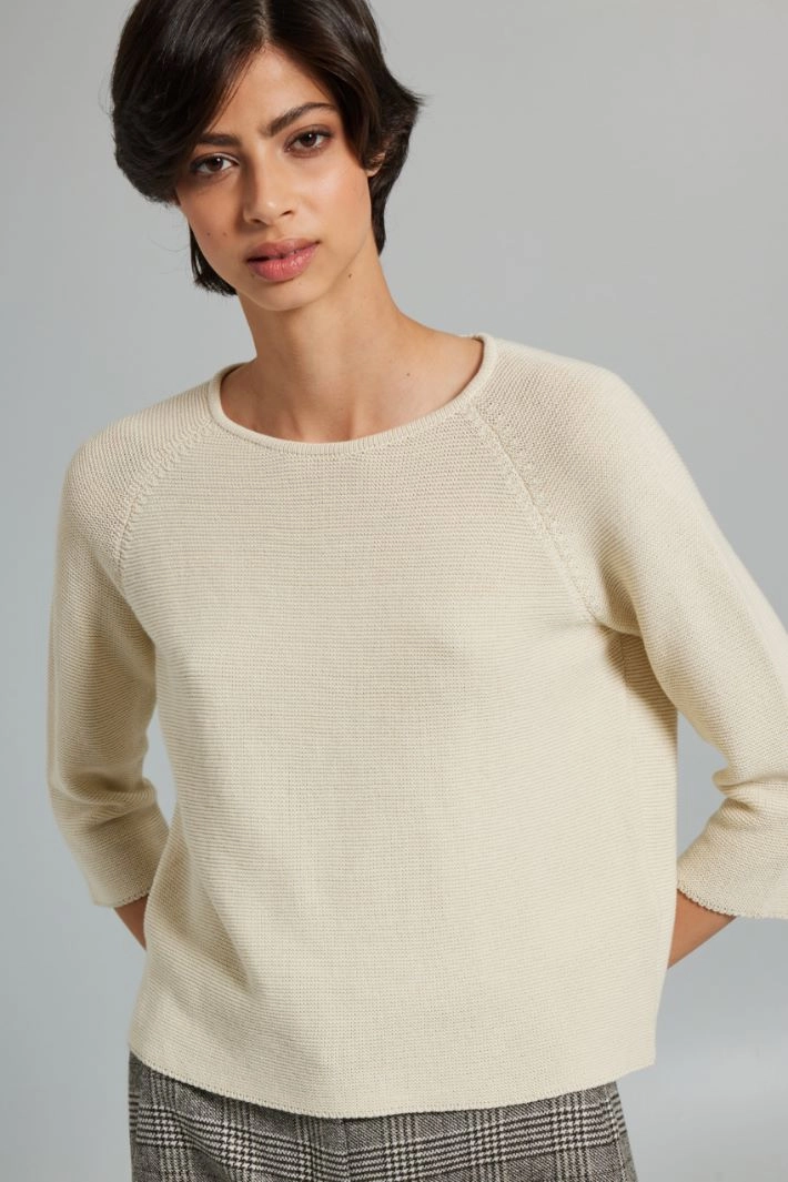 Textured sweater - BUTTER