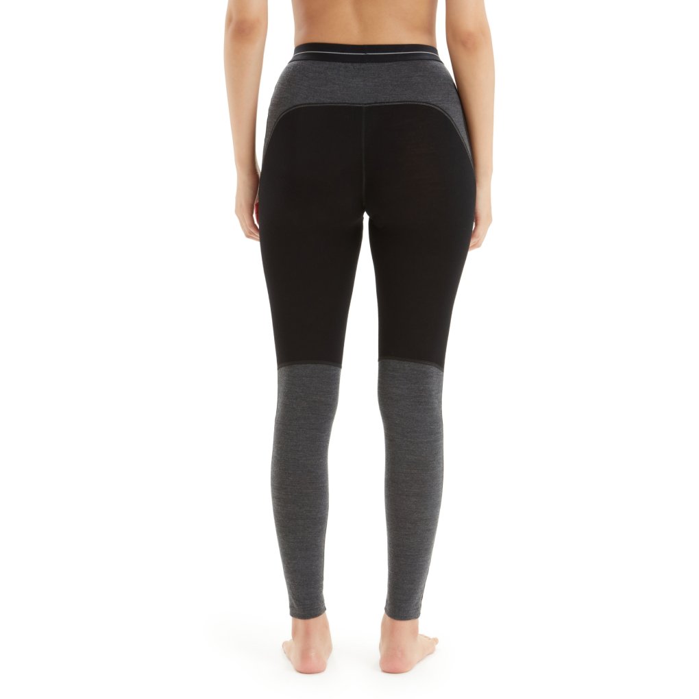 Icebreaker 260 ZoneKnit™ Merino Leggings Women - Black/Jet Hthr