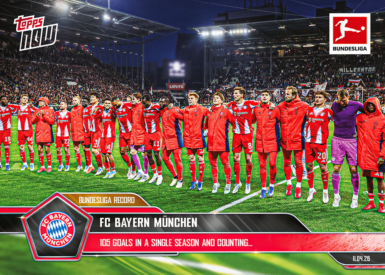 FC Bayern München - 2025-26 Bundesliga Topps NOW® - Card 166 - PR: 1265