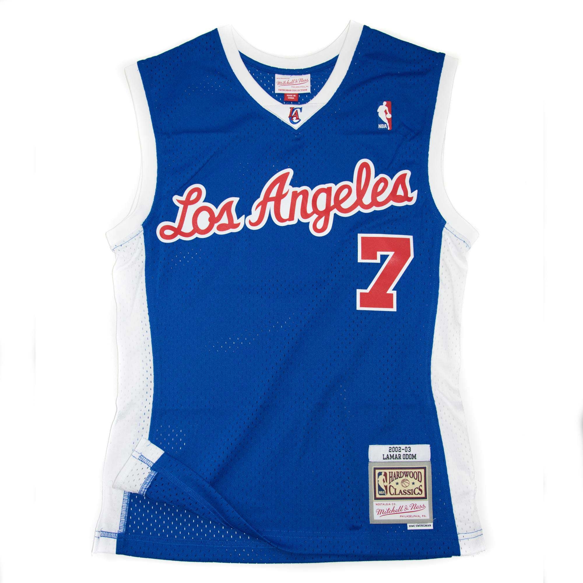 Lamar Odom #7 Los Angeles Clippers 2002-03 Mitchell & Ness Swingman NBA Jersey Blue