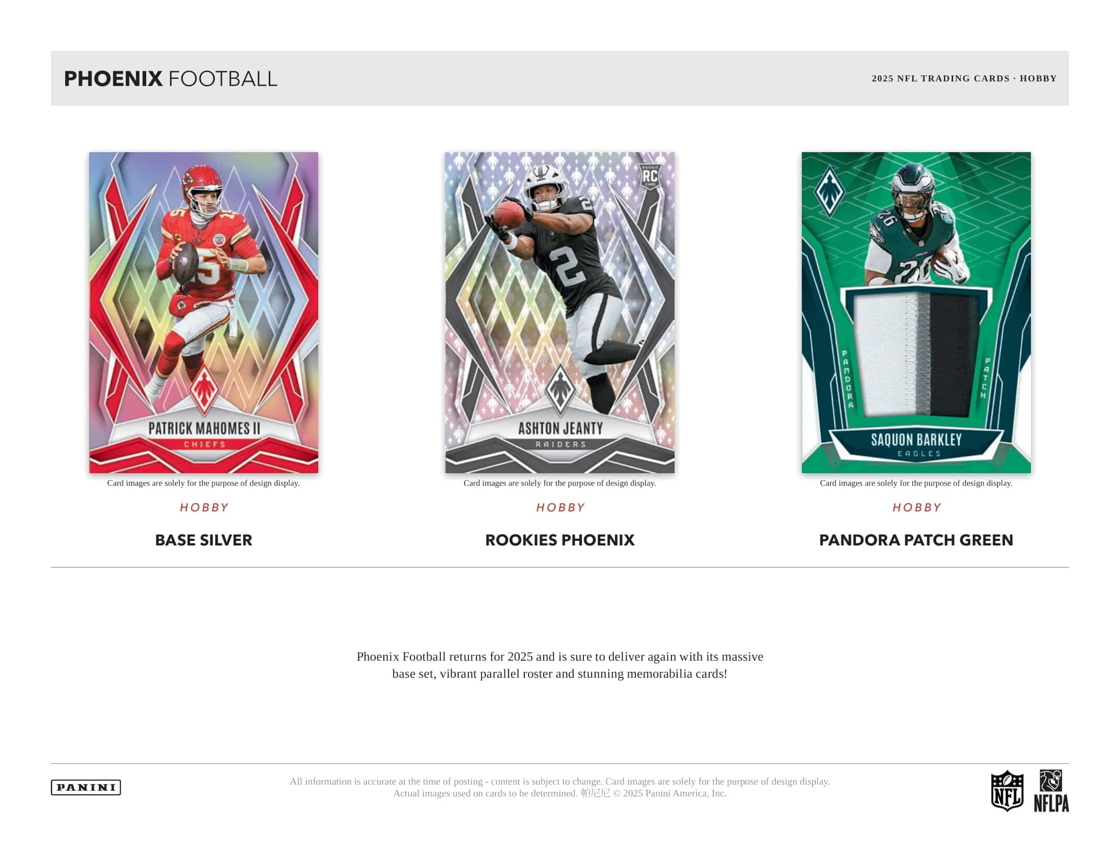 2025 Panini Phoenix Football NFL Hobby Box