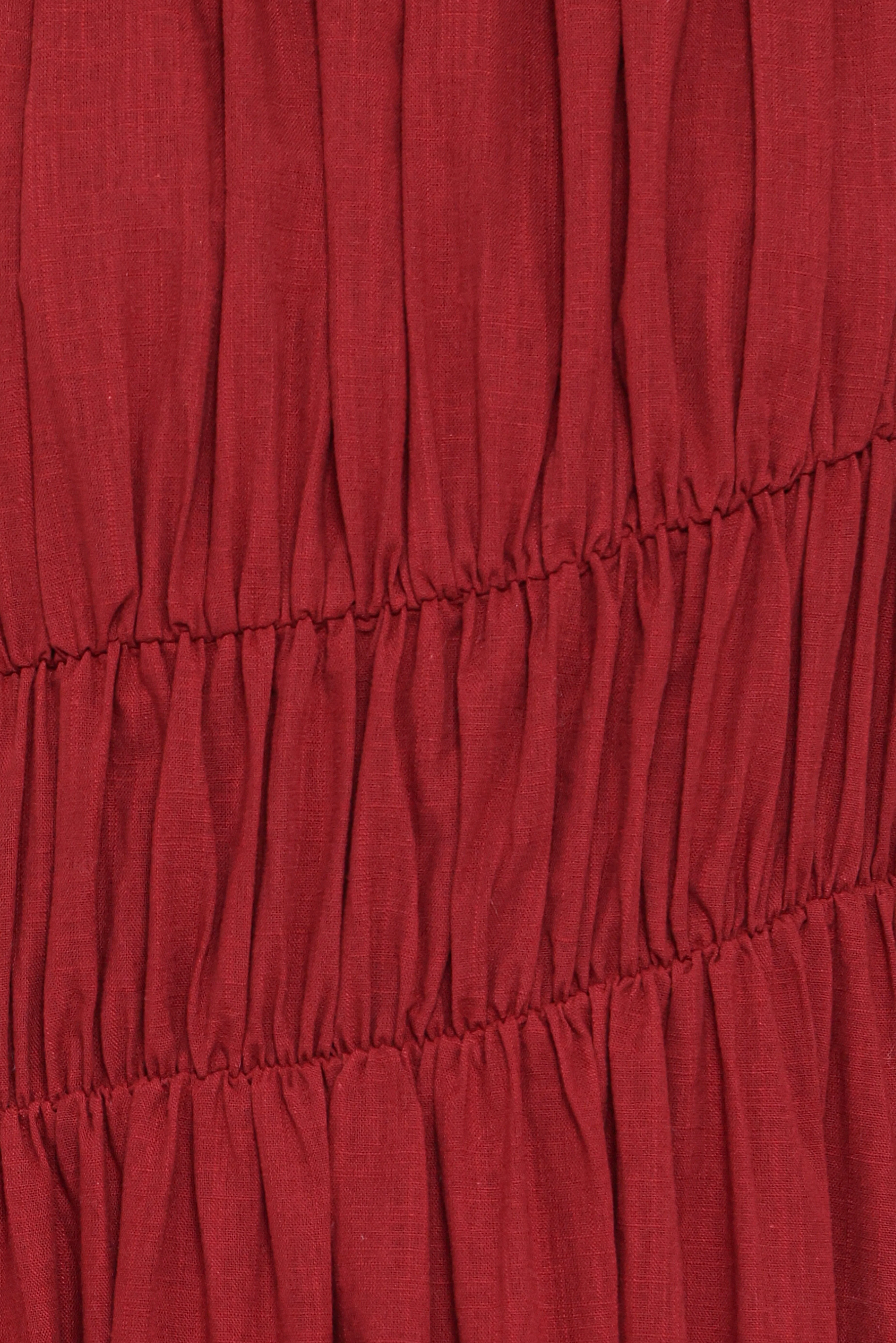 Harlen Maxi Dress - Deep Red