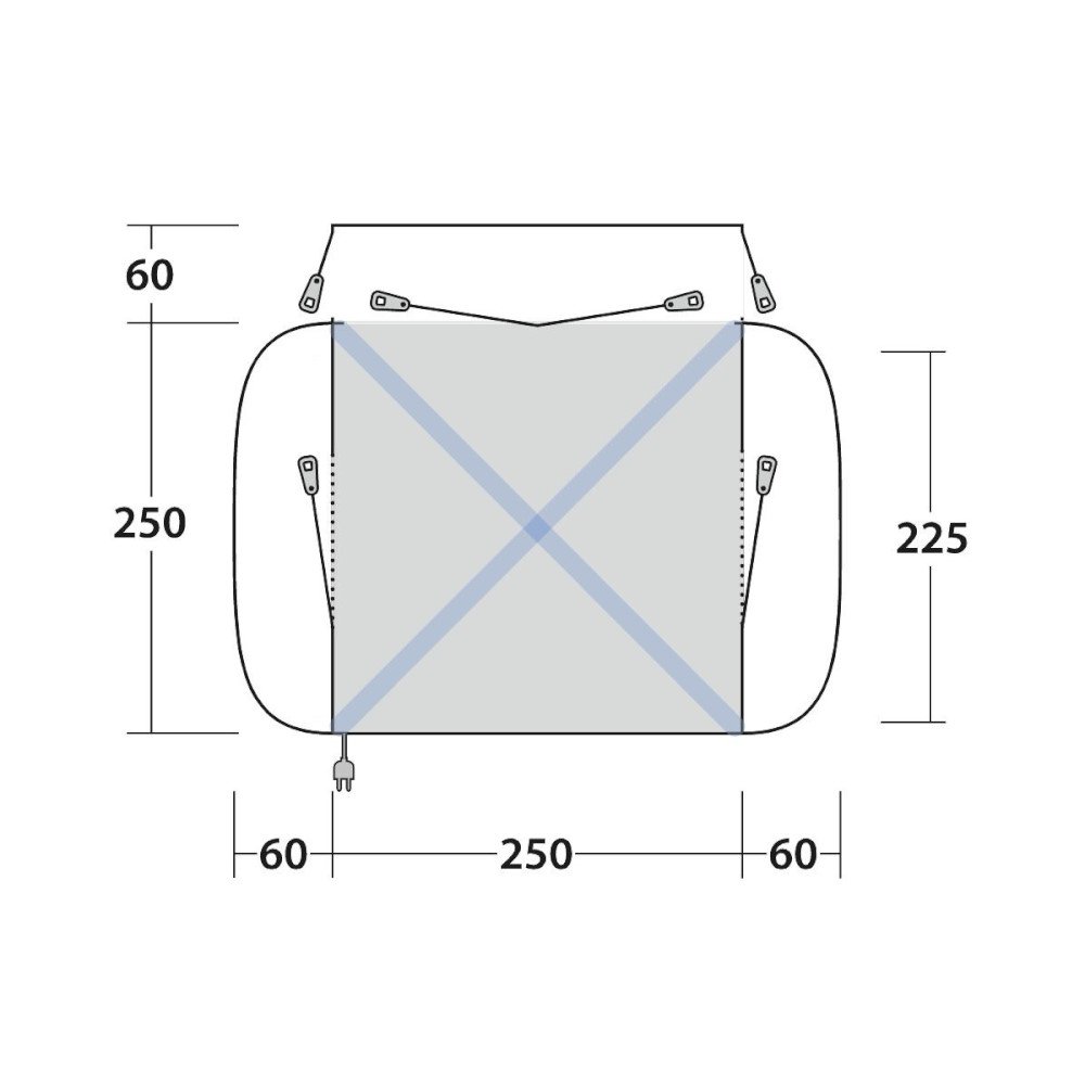 Outwell Daytona Air Vehicle Awning - grey