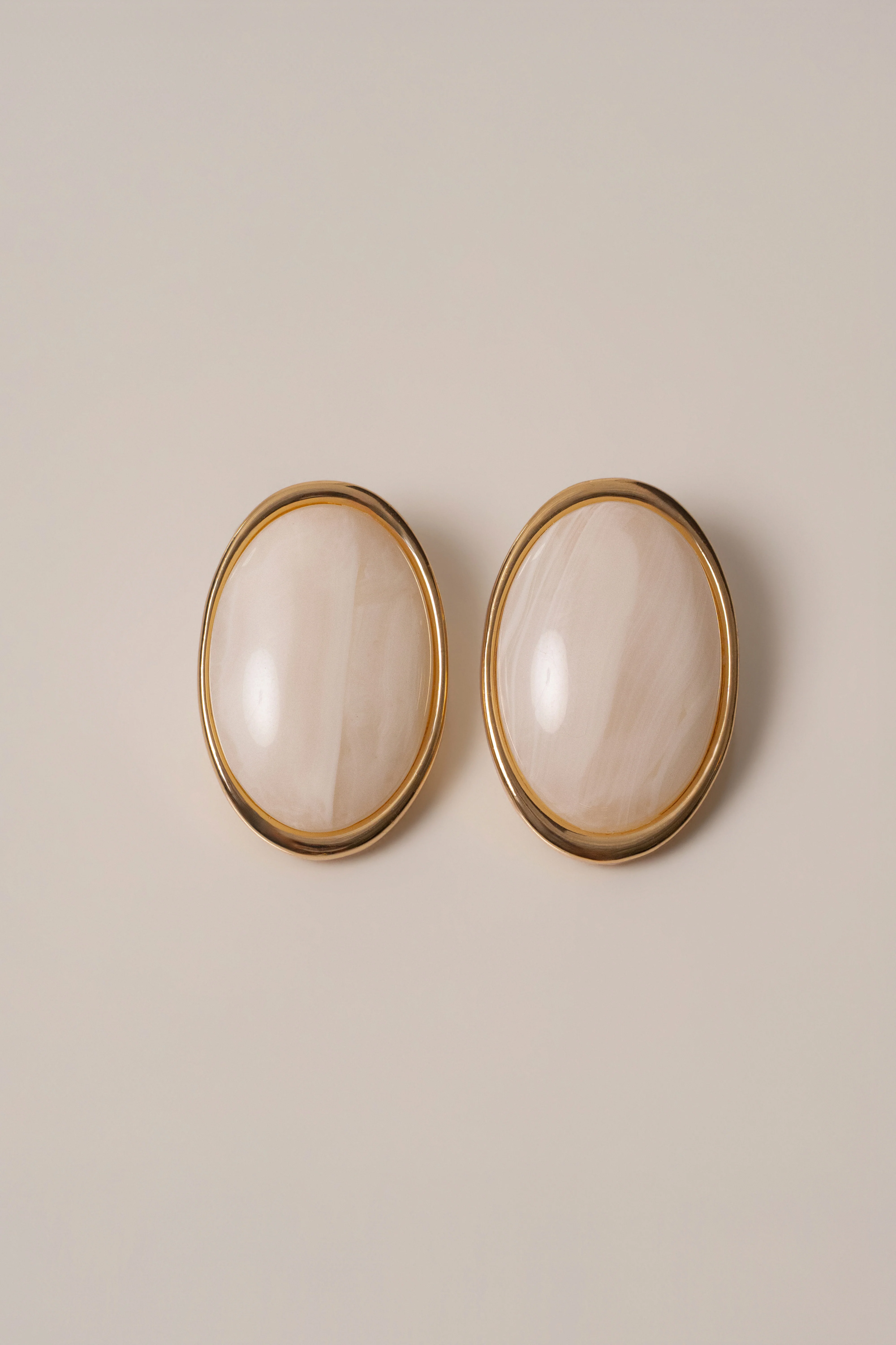 Ivory Alessia Oval Earrings
