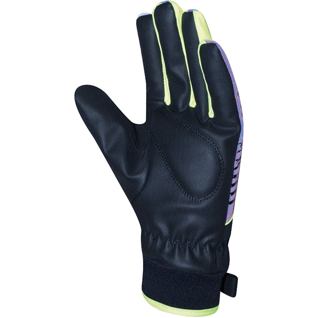 Chiba Waterproof Cycling Gloves Kids - rainbow reflective/black