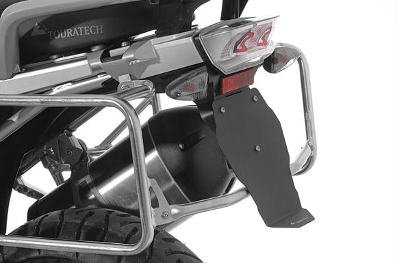 Anodized Touratech Bavette license plate holder - BlackRef: Trt00840A / 01-045-5000-0