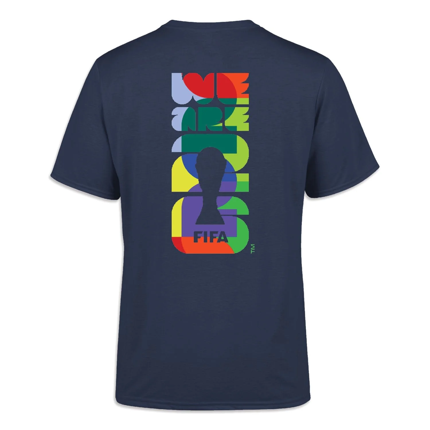2026 Soccer Fan Collection Vertical Abstract Navy T-Shirt - Unisex