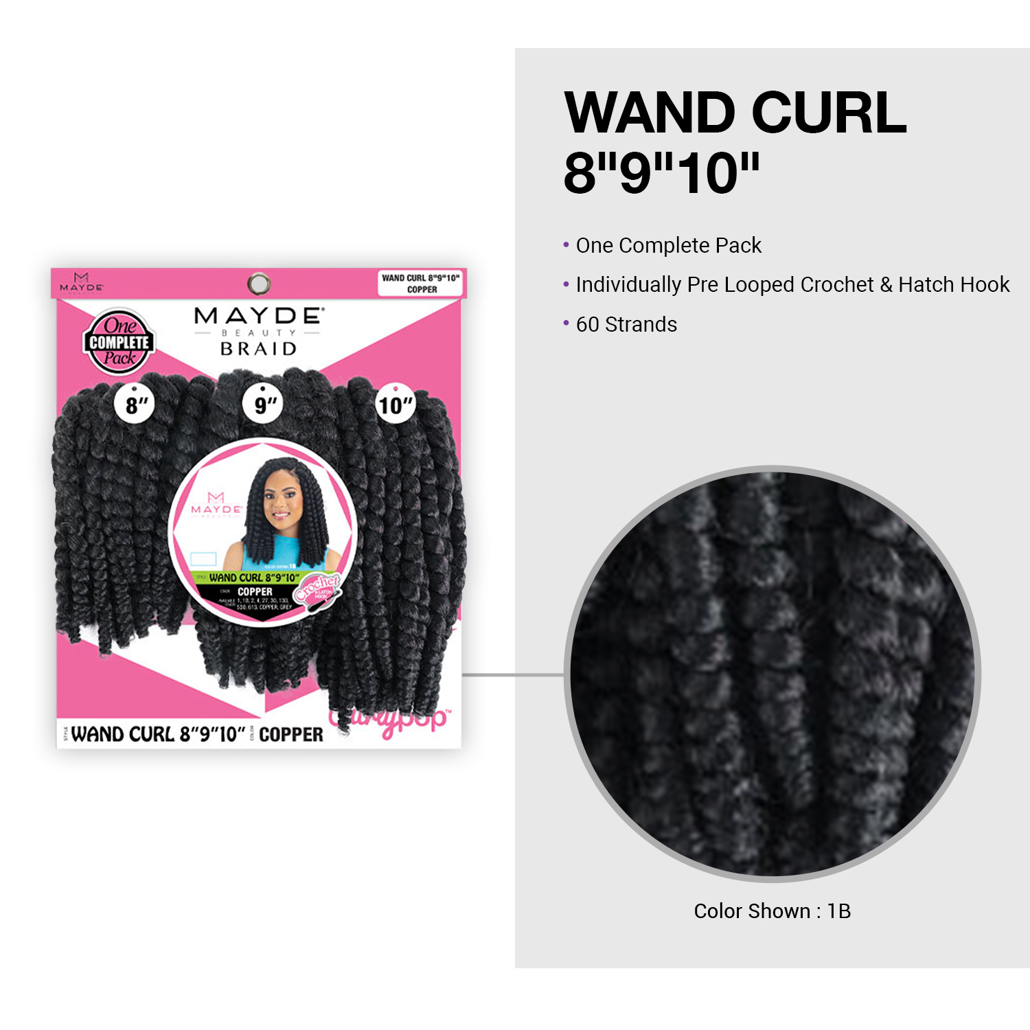 Mayde Beauty Crochet Braids Wand Curl 8
