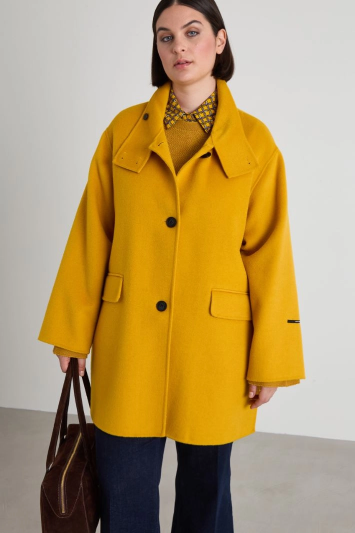 Double-faced wool coat - OCHRE