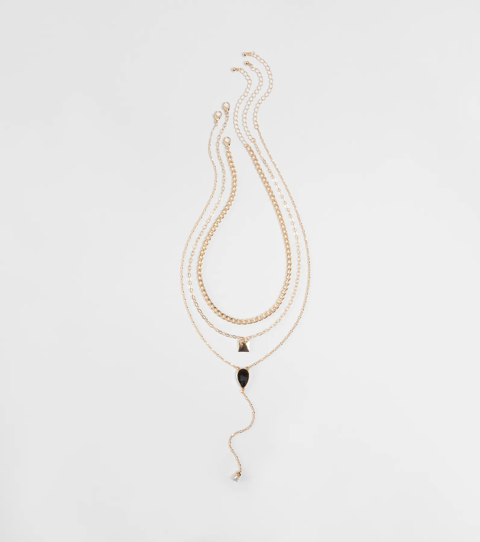 Chic Shine Layered Necklace Set