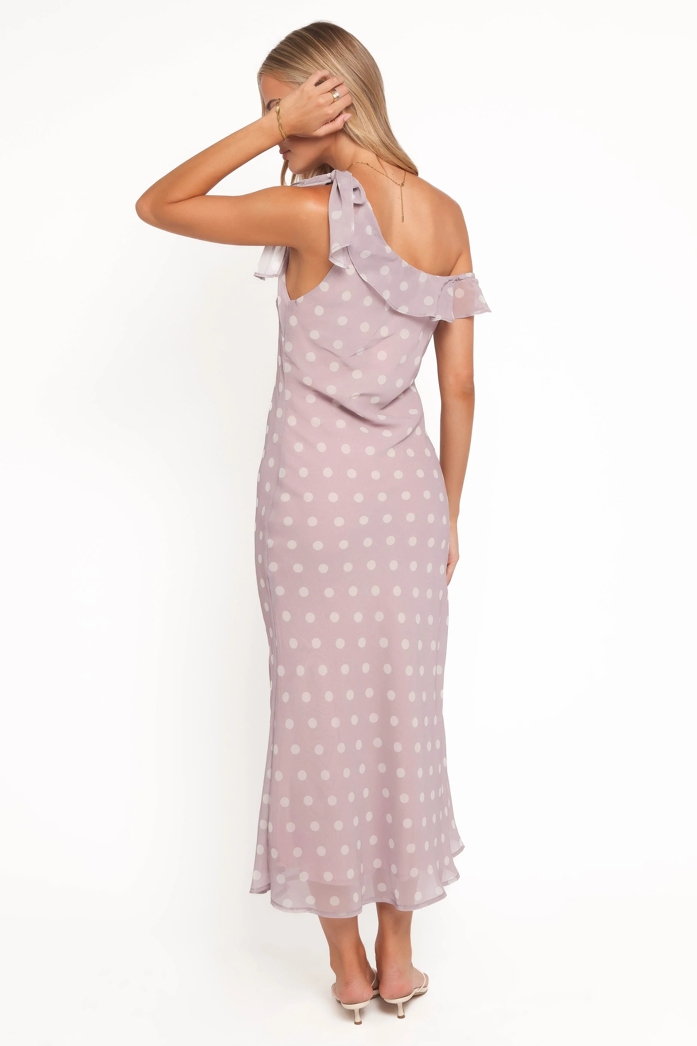 Celestine Maxi Dress - Lavender Polka Dot