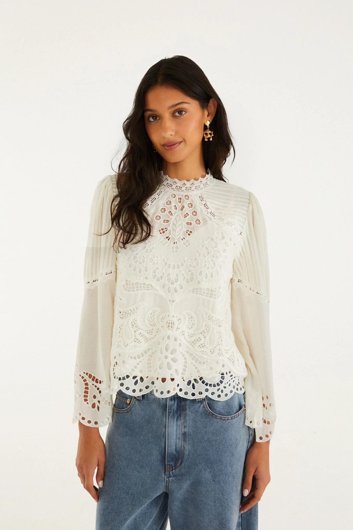 Off-White Richelieu Long Sleeve Blouse