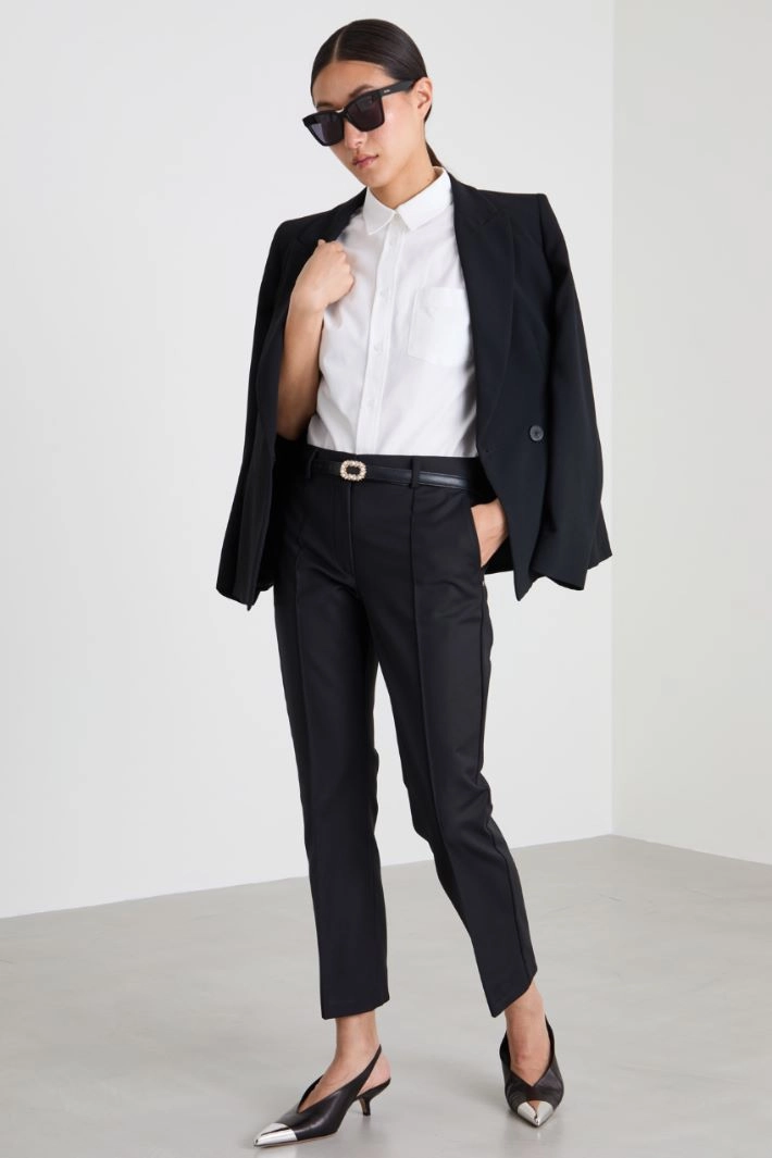 Cotton Oxford shirt - WHITE