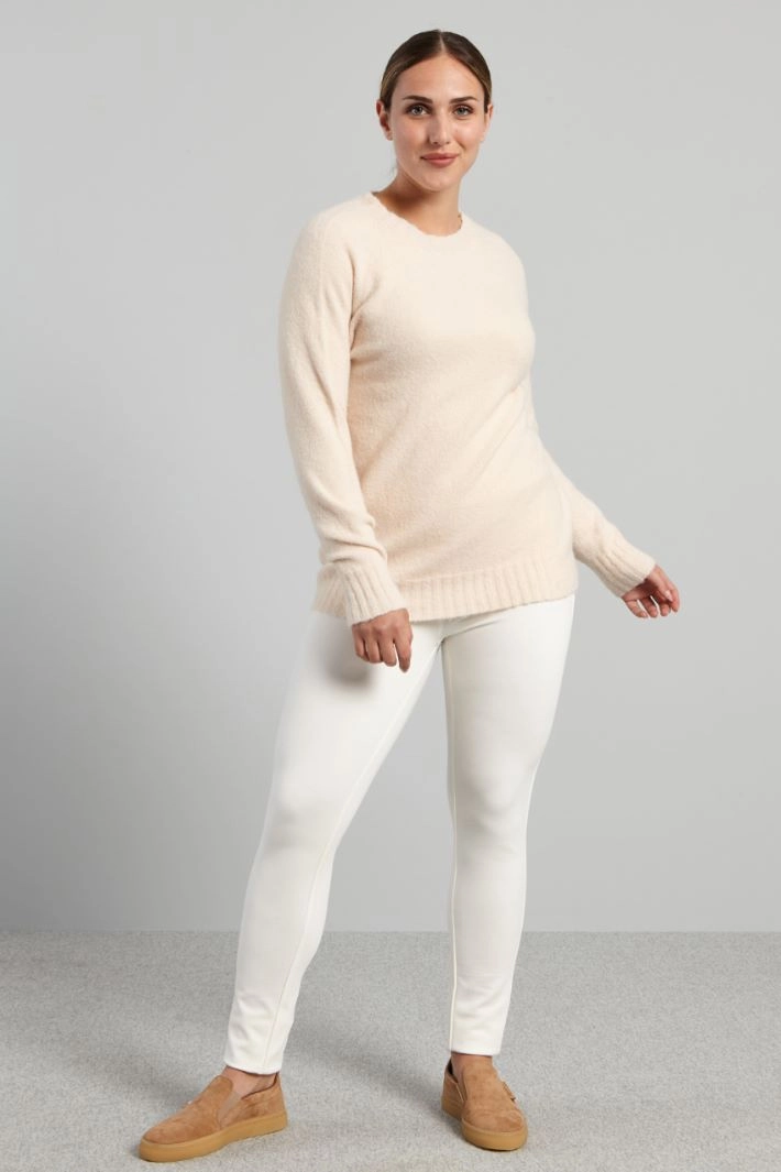 Twill jersey leggings - WHITE