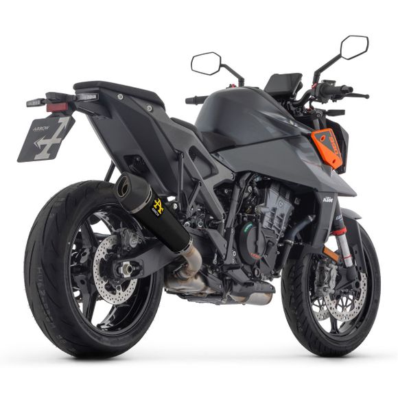 Arrow X-KONE stainless steel dark silencer with carbon tip - BlackKTM 990 990 DUKE - 2024 - 2025Ref: Aw0645 / 71973Xkn