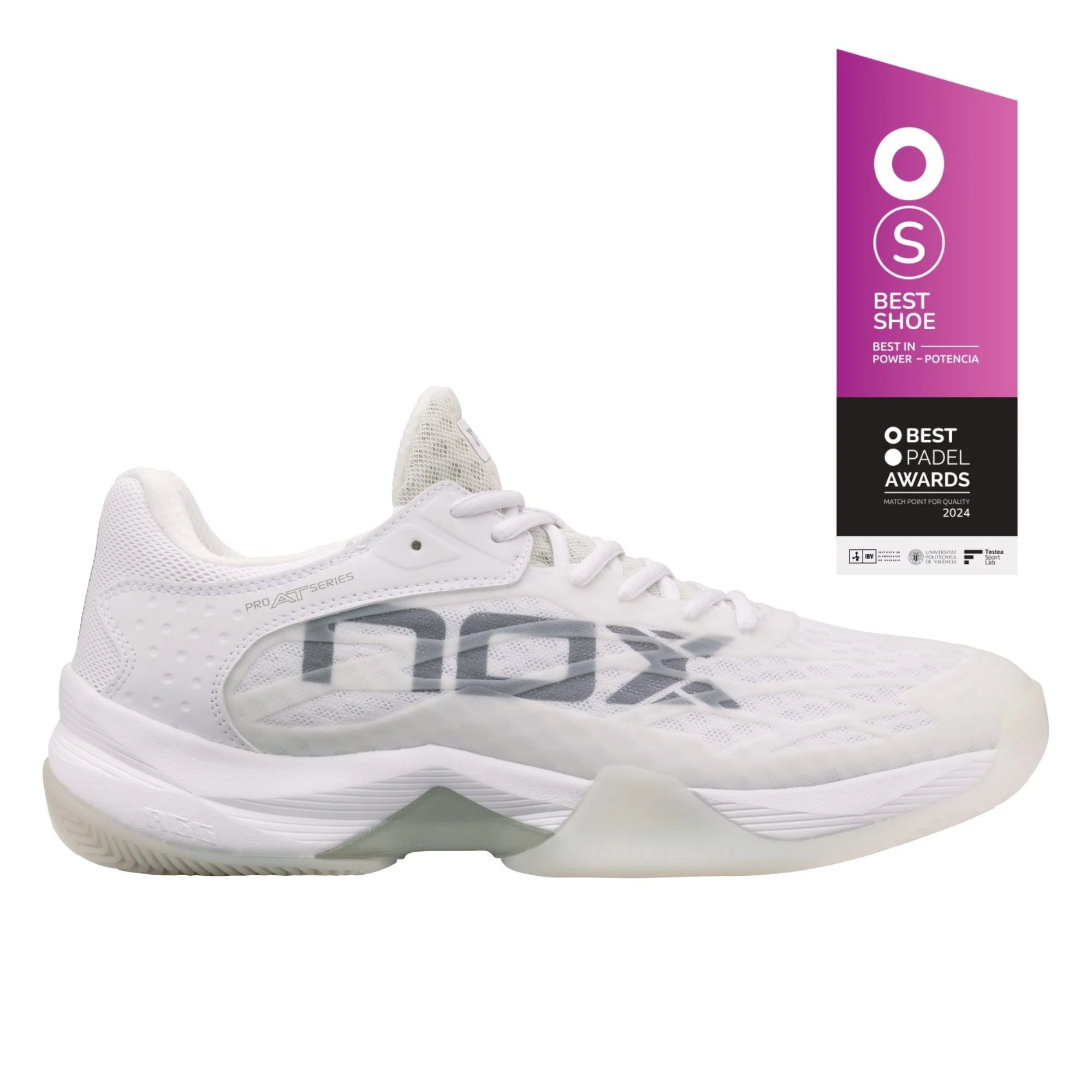 AT10 LUX white padel shoes