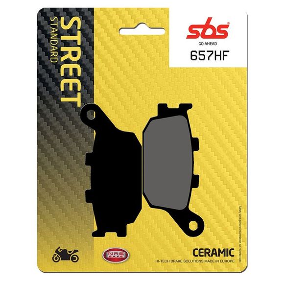SBS 657HF Organic rear brake pads (Special ABS depending on model)Ref: 657HF / 657000