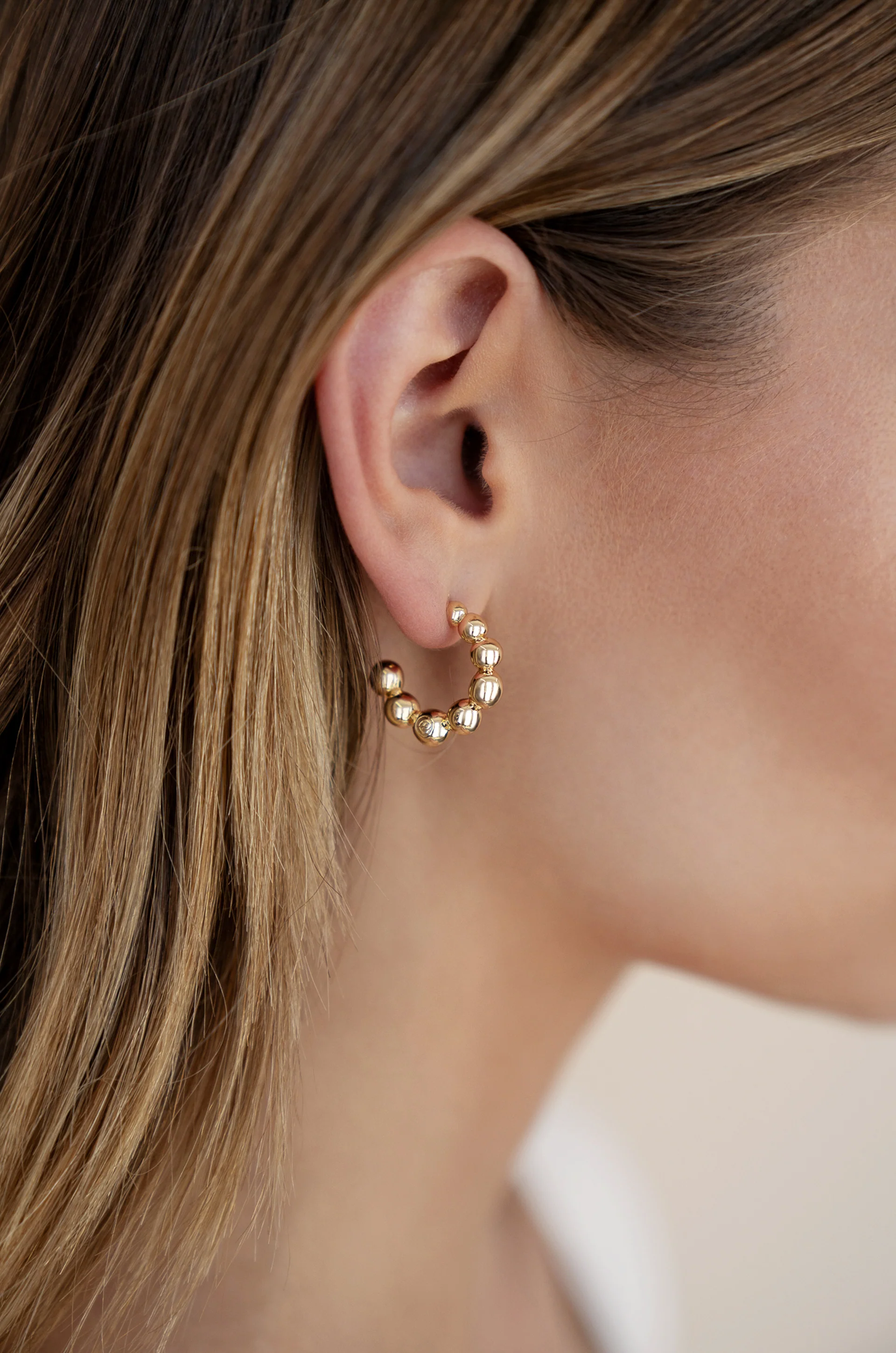 Bubble Huggie Hoops