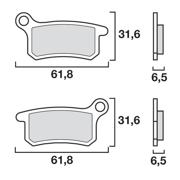 Brembo Sinter Sintered Metal brake pads front/rear (depending on model)Ref: 07GR69SD