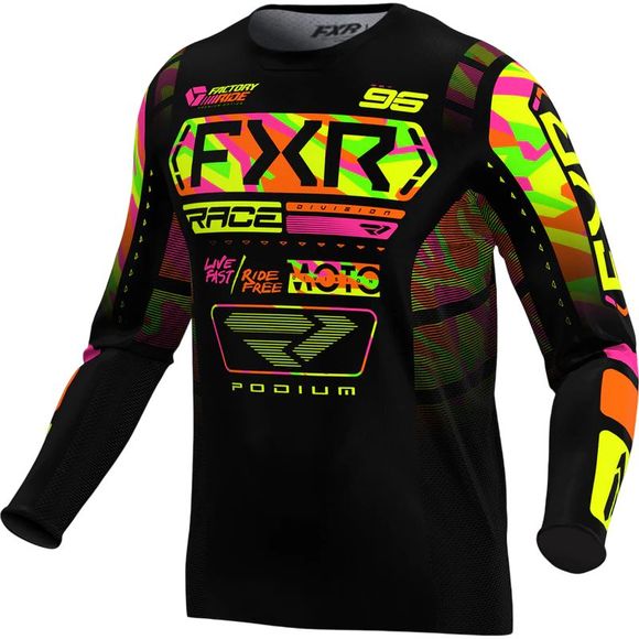 FXR PODIUM MX 25 2026 cross jersey - Black / MulticolorRef: FXR0825