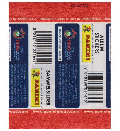 Panini EURO 2008 Packet - Red Version