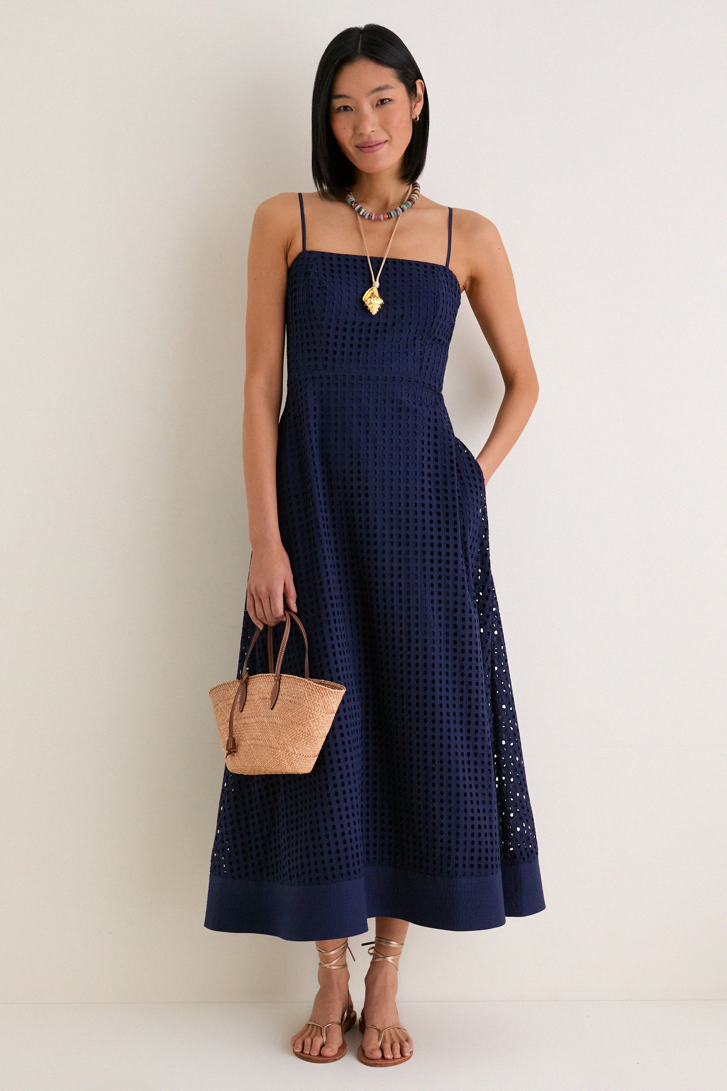 Ink Eyelet Rhea Dress