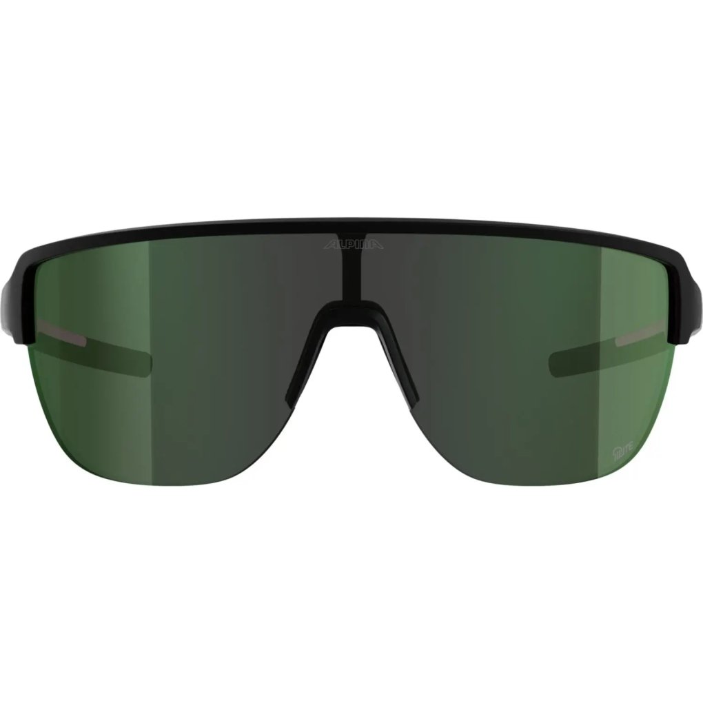 Alpina Ram 2.0 Q-Lite Glasses - black-white matt/green mirror