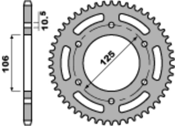 Couronne PBR acier standard 4530 - 520 41 dentsRef : PBR01619A / 1129477002