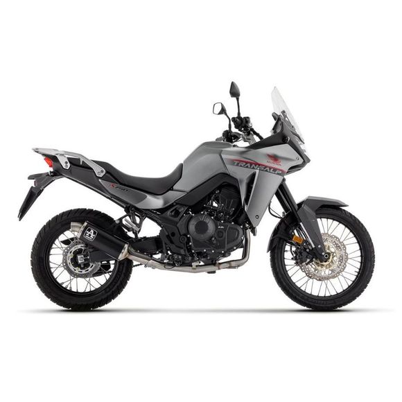 Silencieux Arrow indy race evo alu noir embout inox - NoirHONDA 750 XL 750 TRANSALP - 2023 - 2025Ref : AW0102 / 72645AON