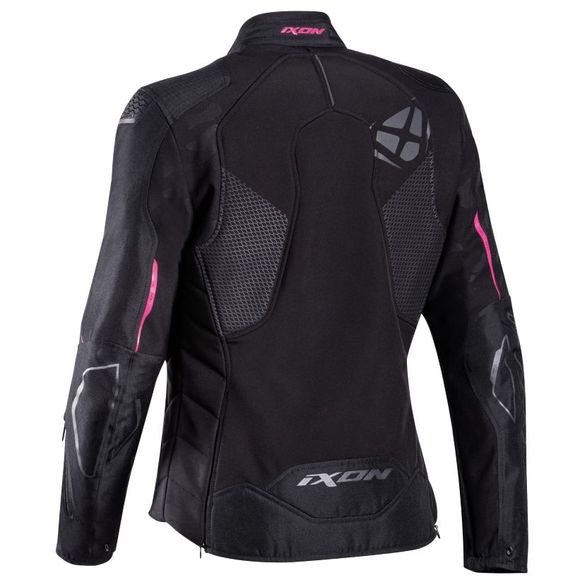 Blouson Moto Ixon CELL LADY FUSHIA - Noir / RoseRef : IX1523