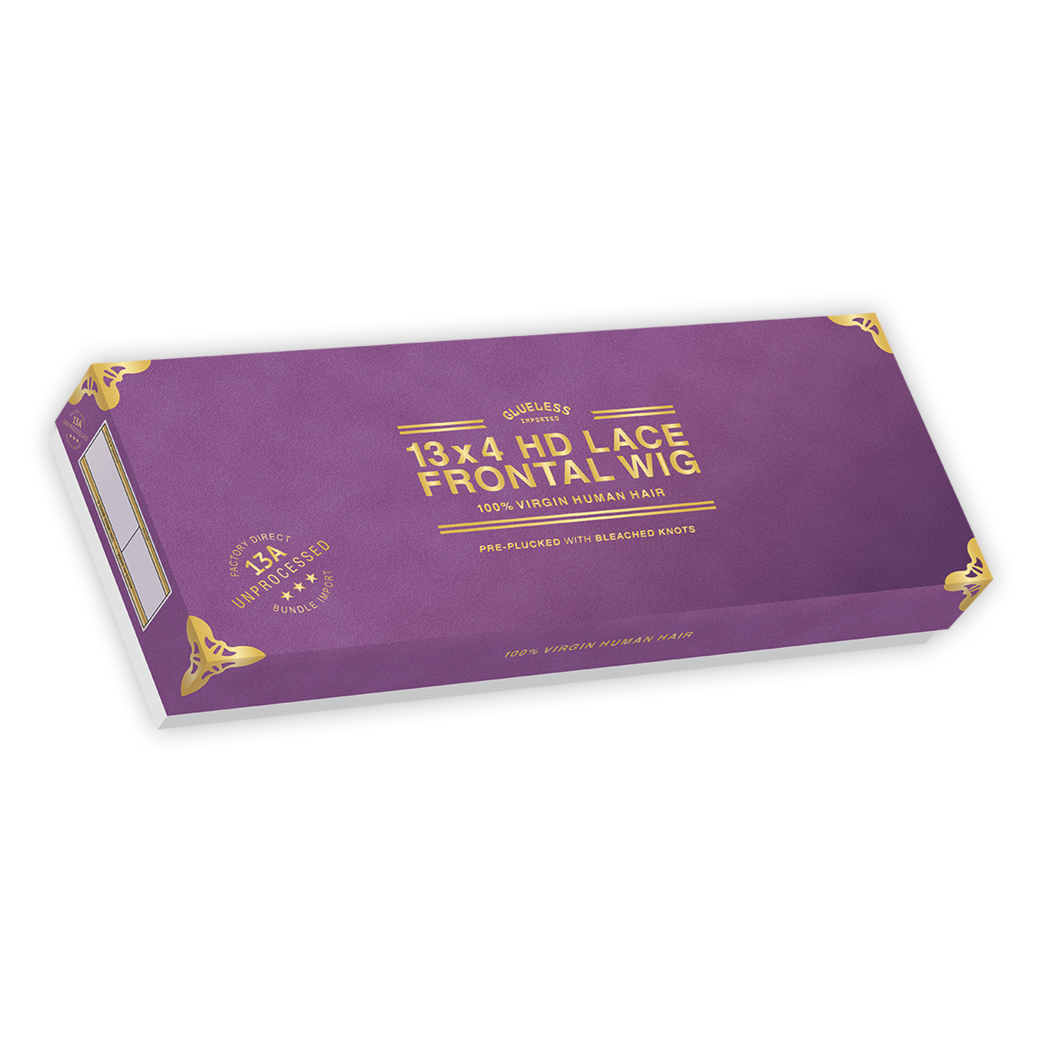 Sensationnel Unprocessed Virgin Human Hair 13X4 HD Lace Frontal Wig Glueless 13A Straight 26