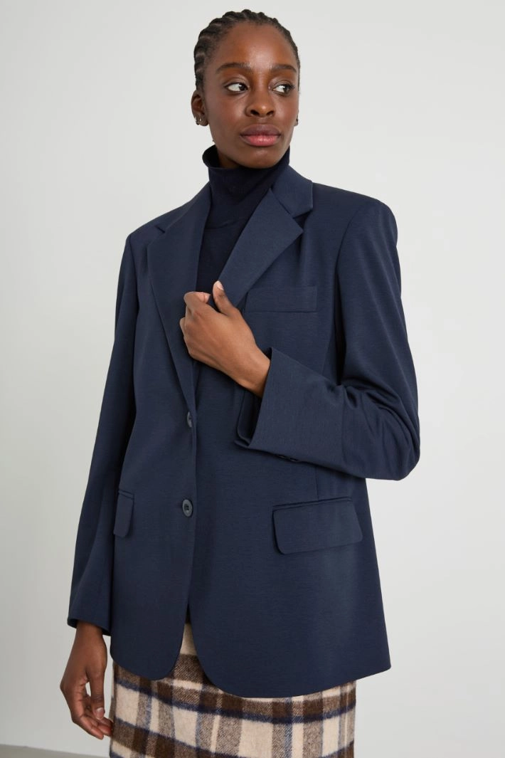 Jersey blazer - NIGHT BLUE