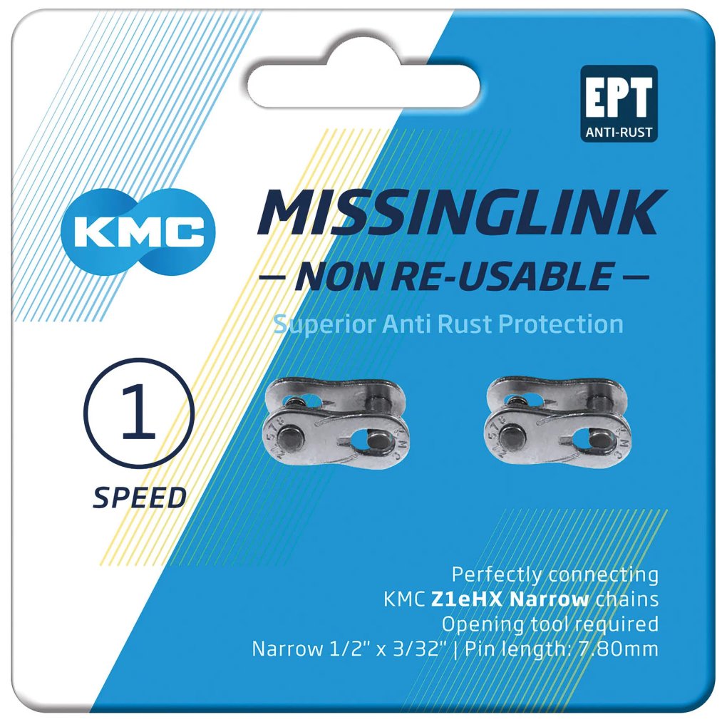 KMC MissingLink ML Z1eHX Narrow NR EPT Chain Connector - Singlespeed - 2 pcs.