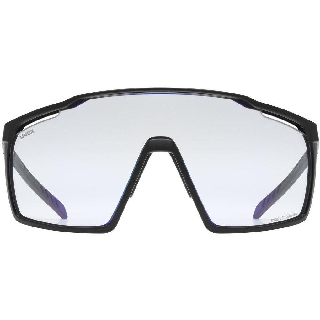 Uvex mtn perform V Glasses - black matt/variomatic litemirror blue