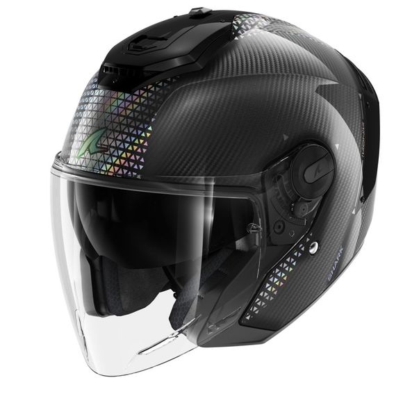 Shark RS Jet Ikonik jet helmet - Black / greenRef: Sh1719-Cdid