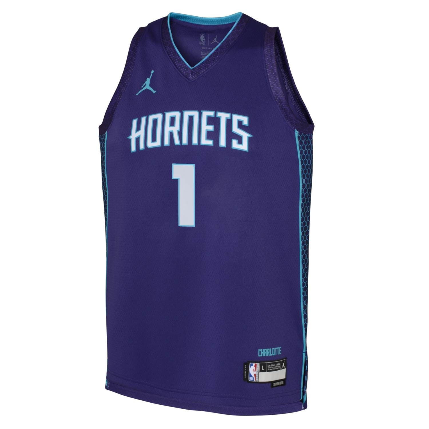LaMelo Ball #1 Charlotte Hornets Jordan Swingman NBA Jersey Purple (YOUTH)