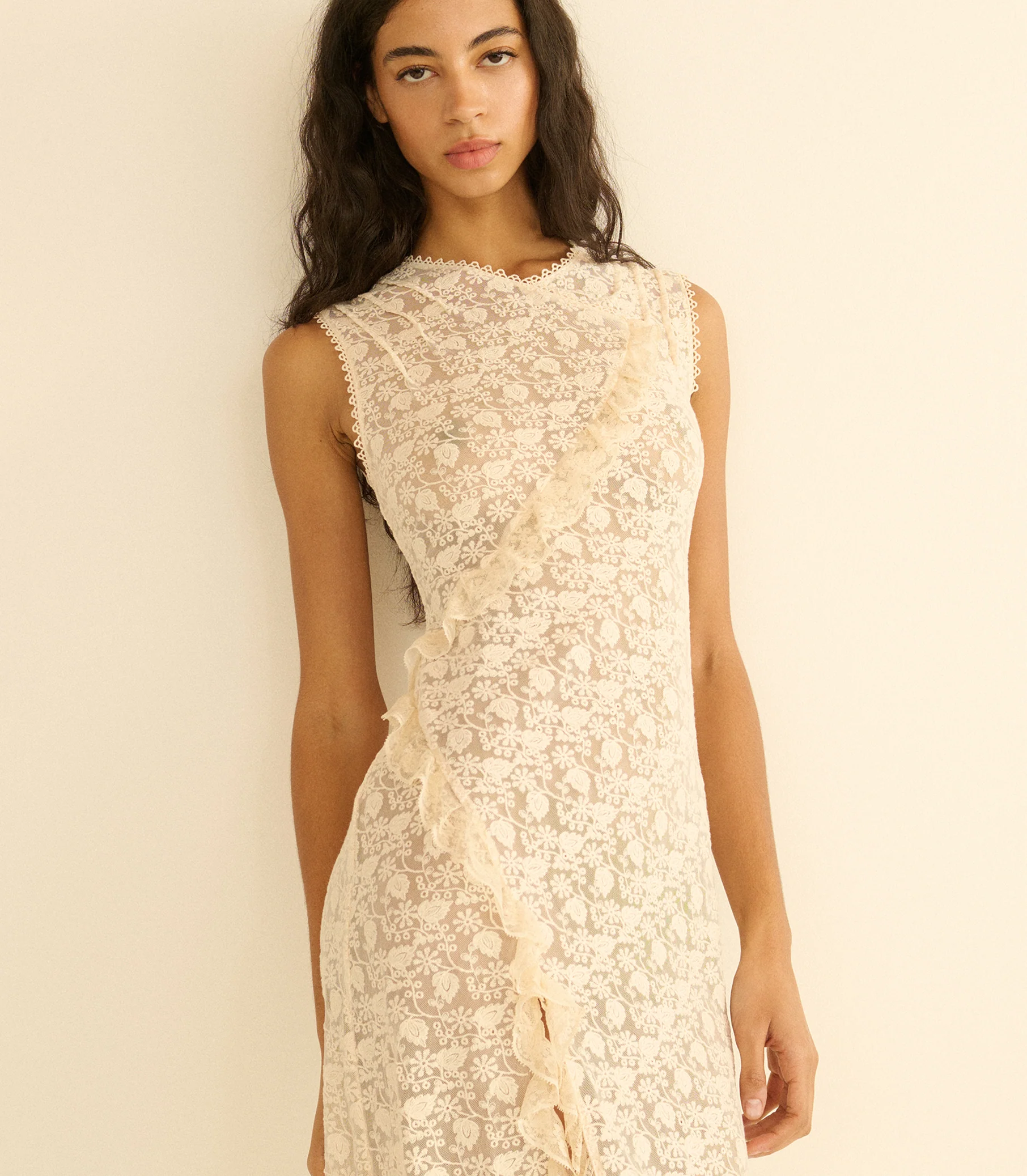 Anabelia Midi Dress - Soft Camellia