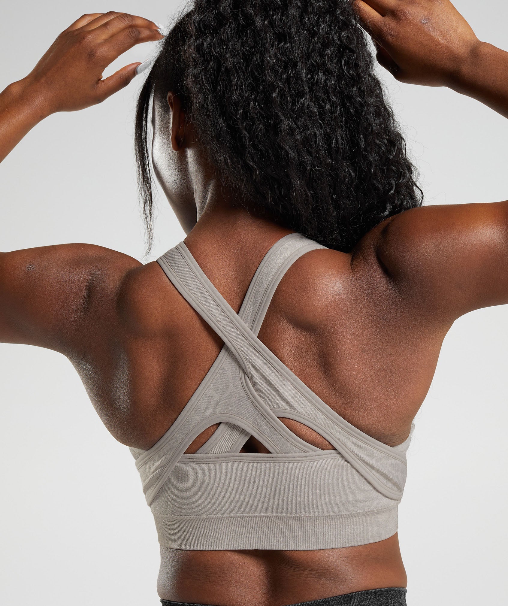 Adapt Animal Seamless Sports Bra Mushroom Brown/Urban Grey
