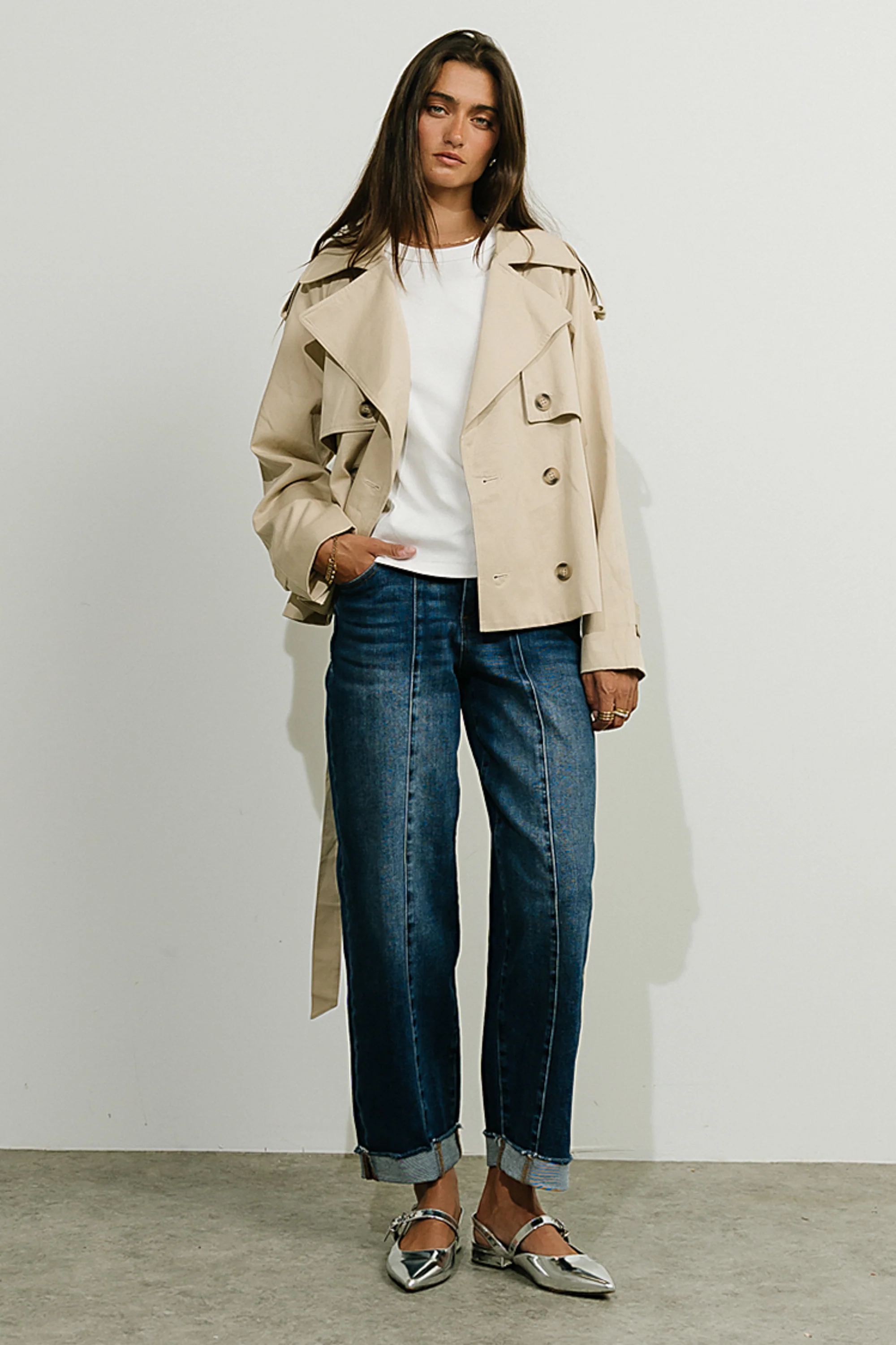Presley Cropped Trench Coat