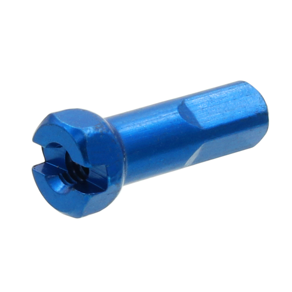 Sapim Polyax Hexagon Aluminium Nipple 2mm slotted fitting